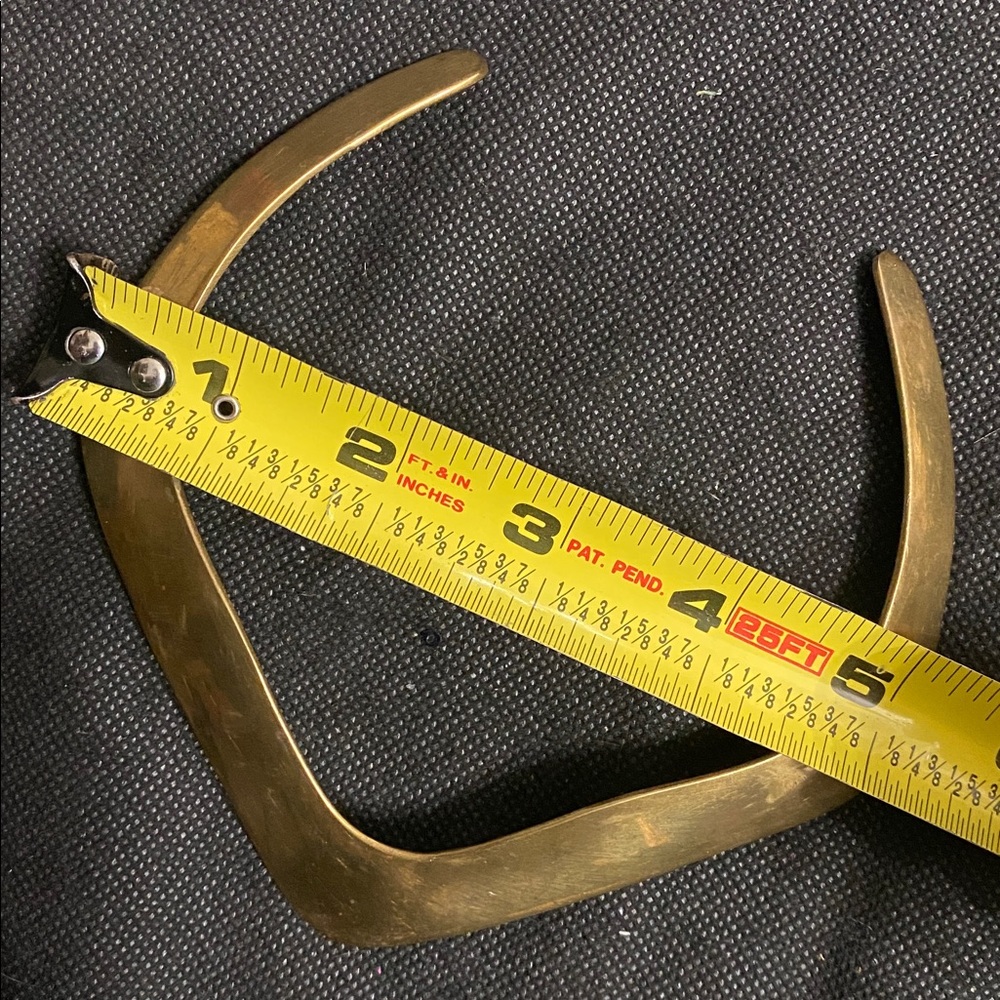 Vintage 80’s Thin Brass slip on flat choker - Picture 5 of 10